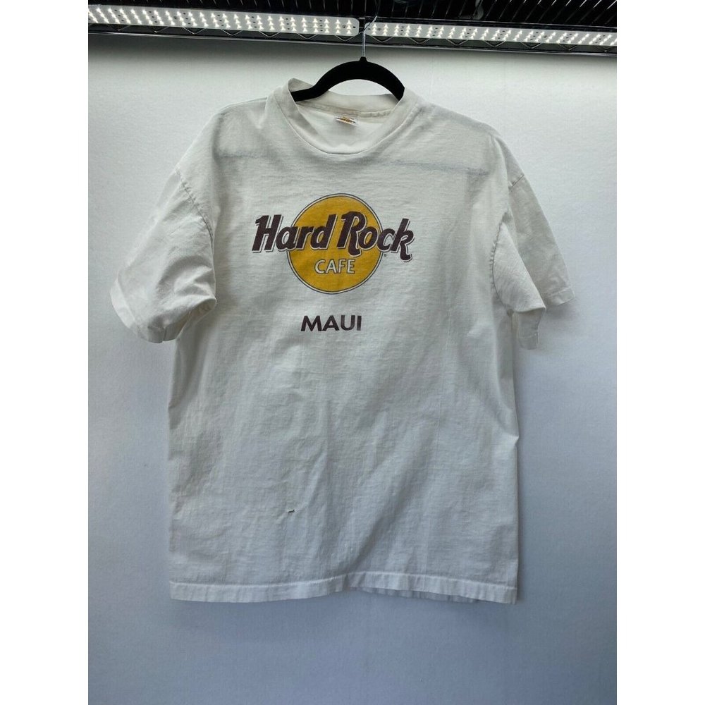 Vintage HARD ROCK CAFE MAUI T-Shirt Single Stitch Size XL Cotton Made in USA